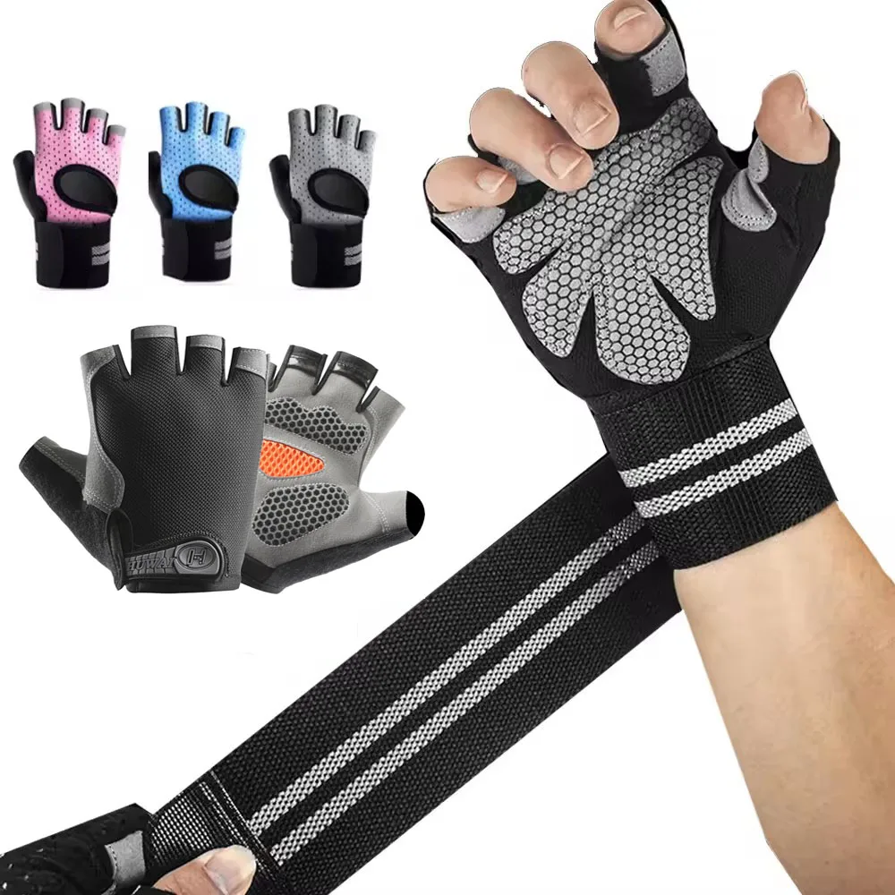 Crossfit Workout Gear - 1Pair Half Finger Gym Fitness Gloves
