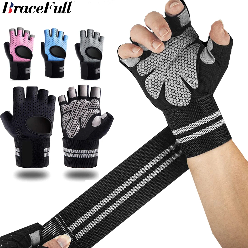 Crossfit Workout Gear - 1Pair Half Finger Gym Fitness Gloves
