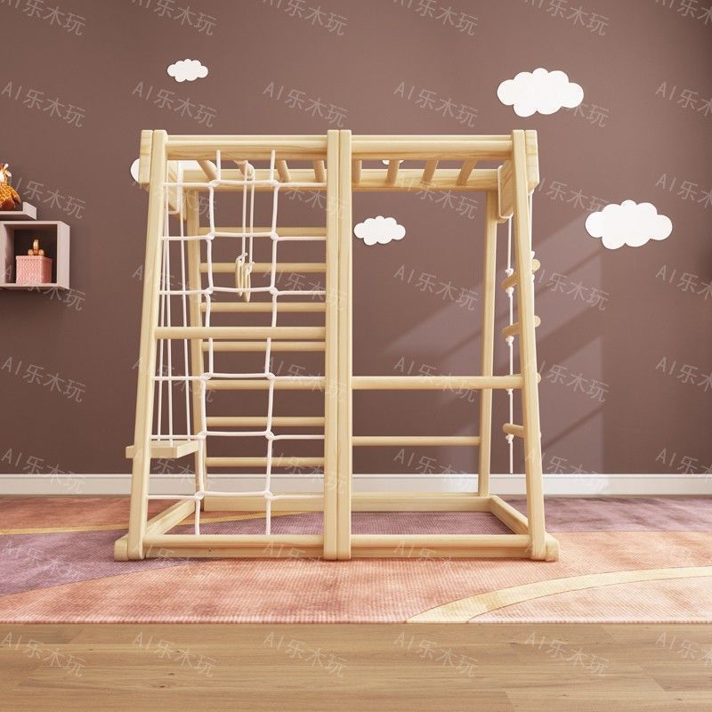 Indoor Playground Montessori B - đánh giá và giá Gymnastic Ring Wood