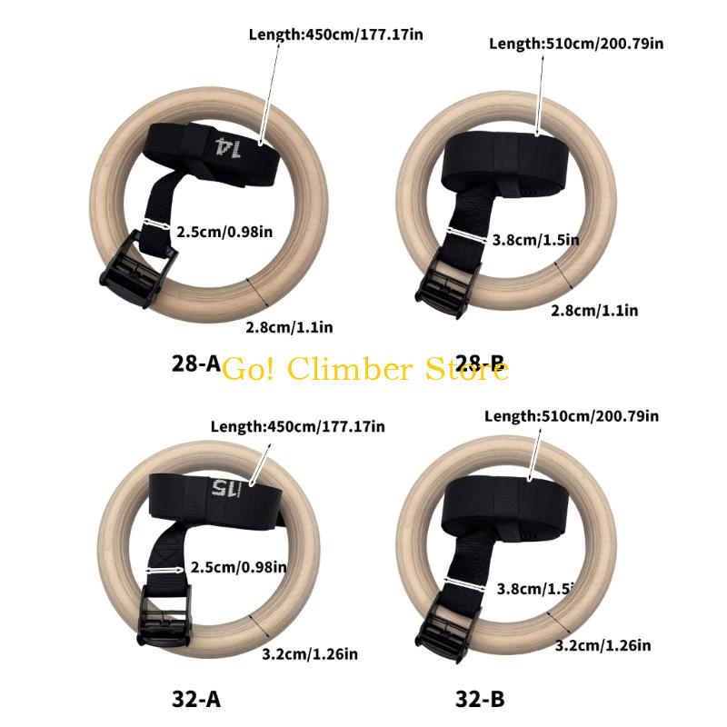 Q84C Gỗ Có Thể Điều Chỉnh Thể  - đánh giá và giá Gymnastic Ring Wood