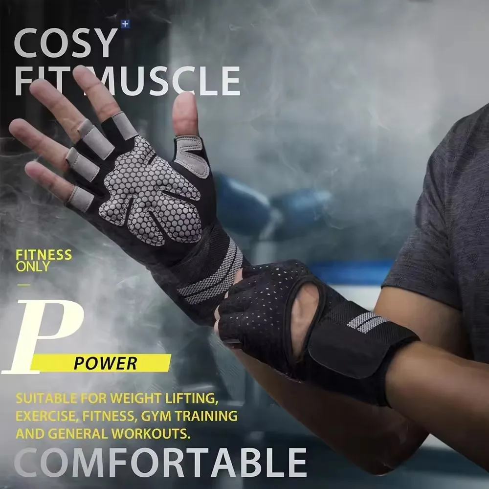 1Pair Half Finger Gym Fitness  - đánh giá và giá Crossfit Workout Gear