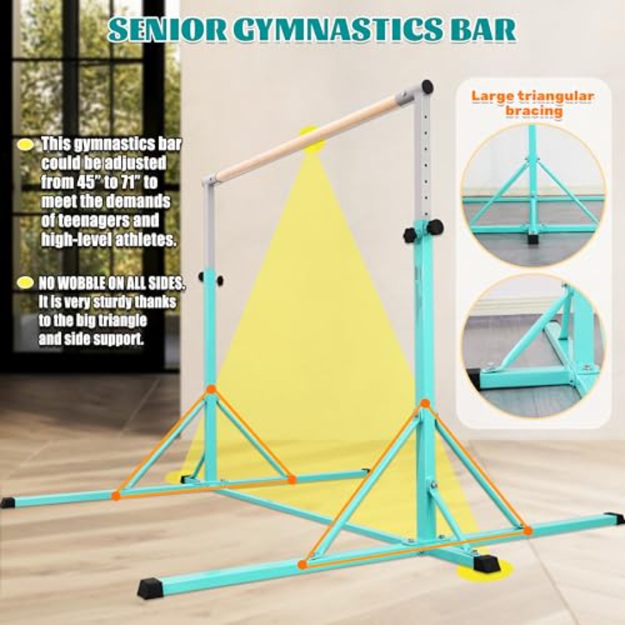 Gymnastics Bar for home gym tr - đánh giá và giá Gymnastic Ring Wood