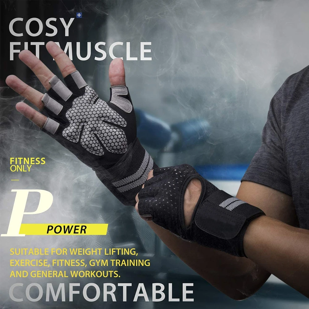 1Pair Half Finger Gym Fitness  - đánh giá và giá Crossfit Workout Gear